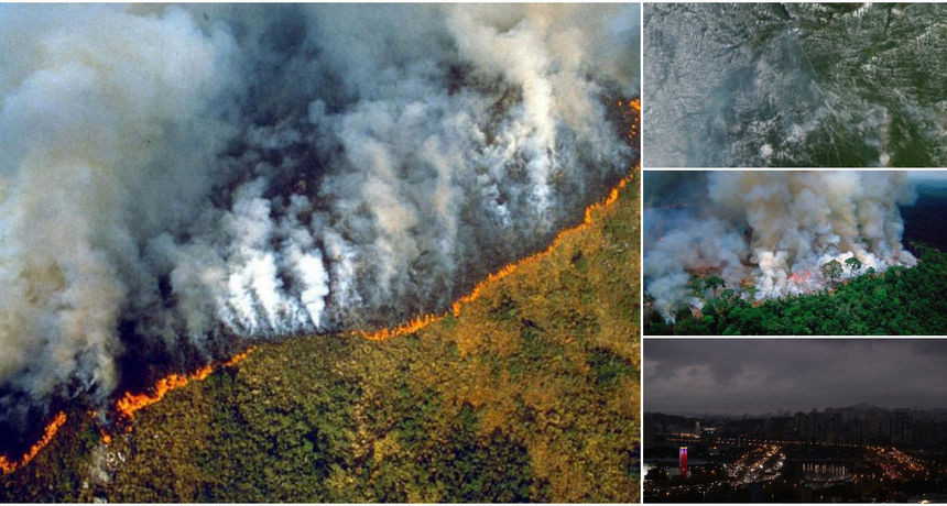 Kiša nedovoljna da ugasi vatru u Amazoniji (VIDEO)