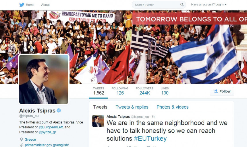 Ципрас критиковао Давутоглуа на Твитеру, па обрисао твитове